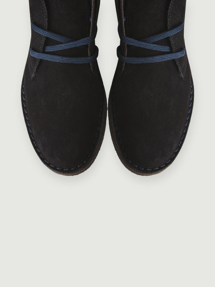 Polacchino Desert Boot blu in camoscio