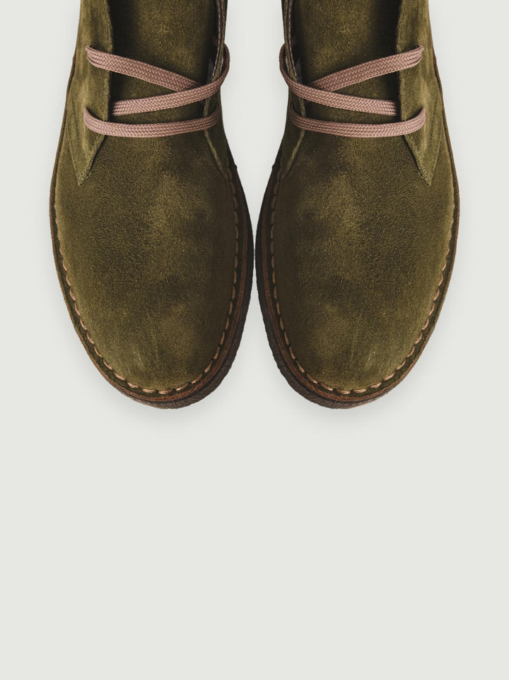 Polacchino Desert Boot verde in camoscio