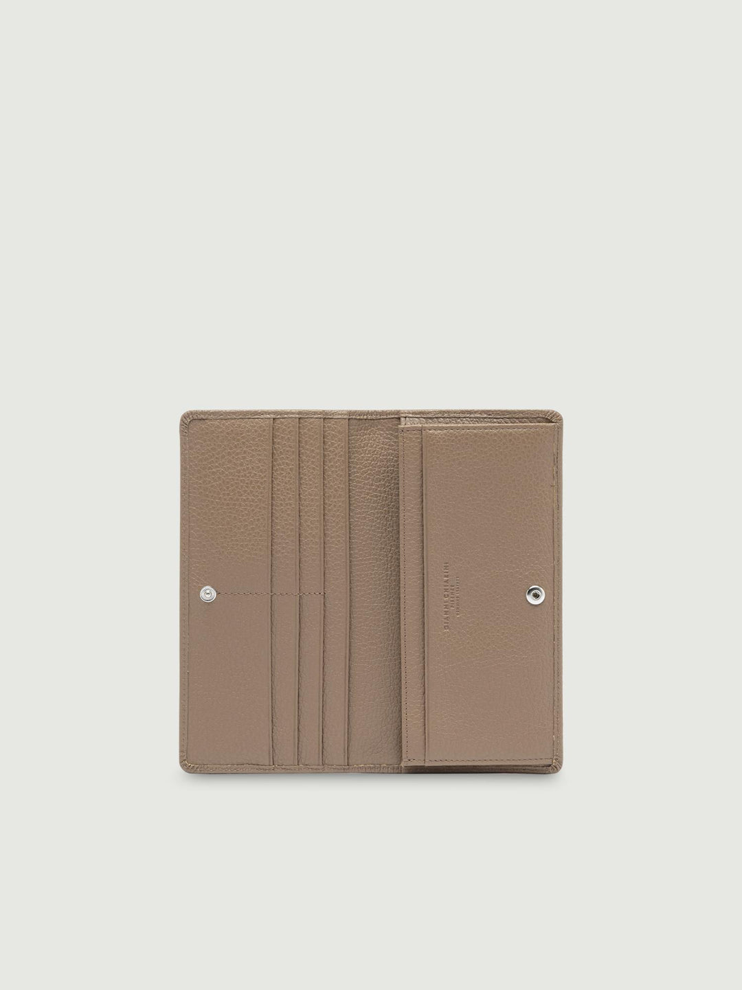 Portafoglio in pelle martellata color beige