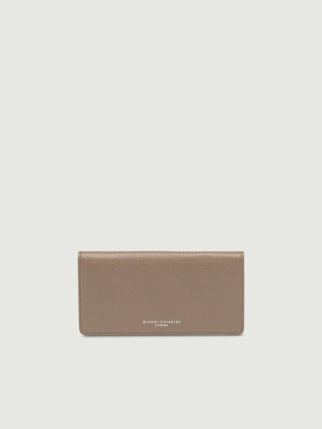 Portafoglio in pelle martellata color beige