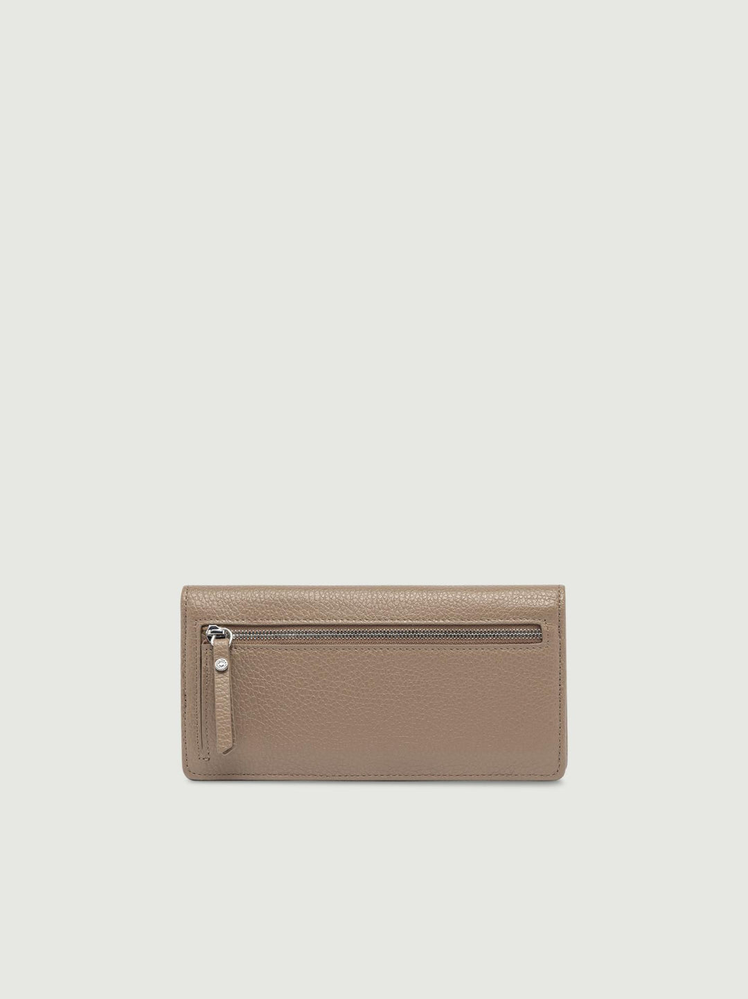 Portafoglio in pelle martellata color beige