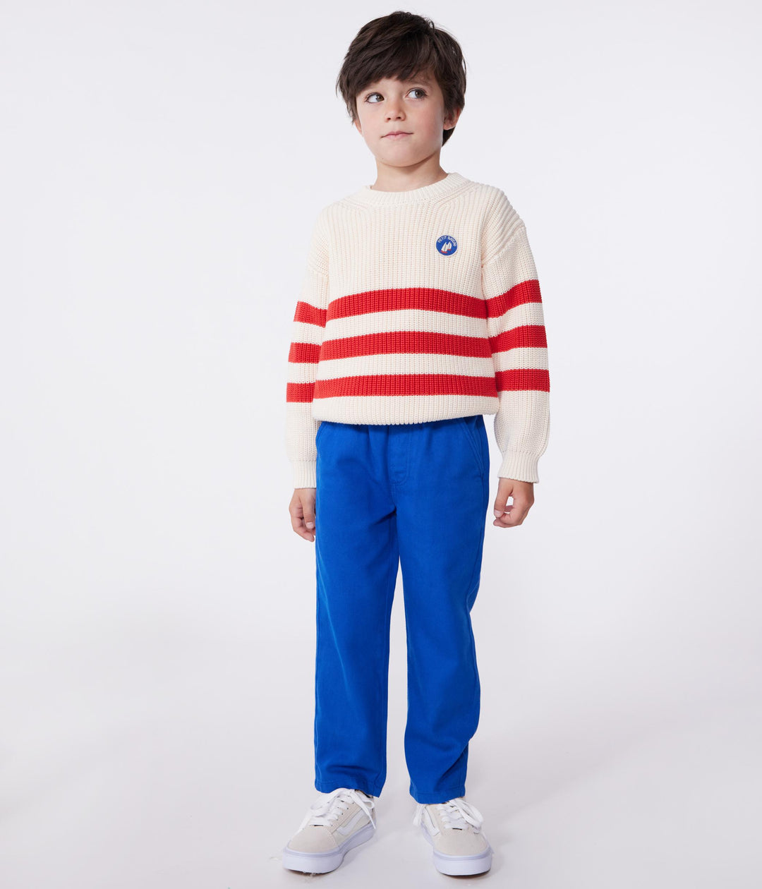 Pullover in cotone a righe bambino