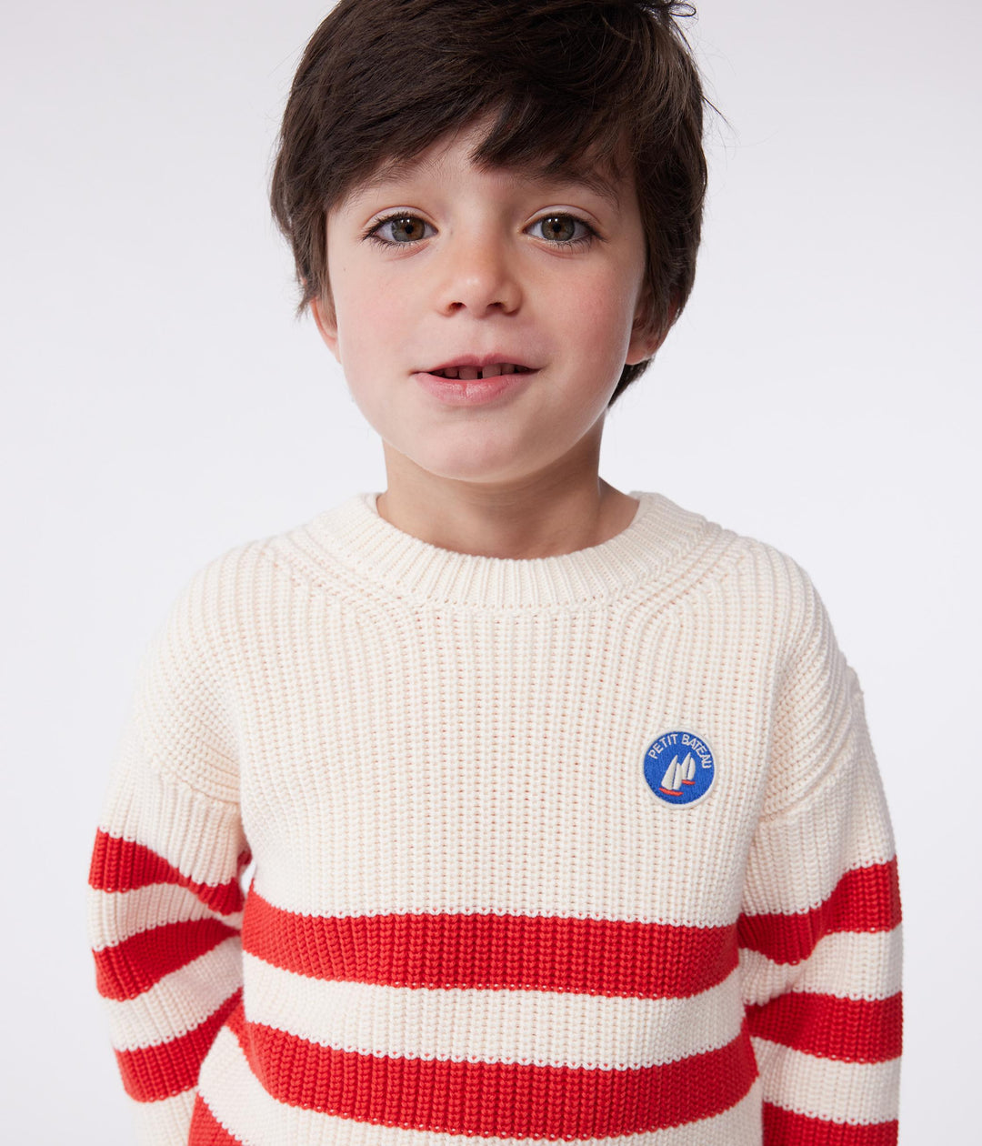 Pullover in cotone a righe bambino
