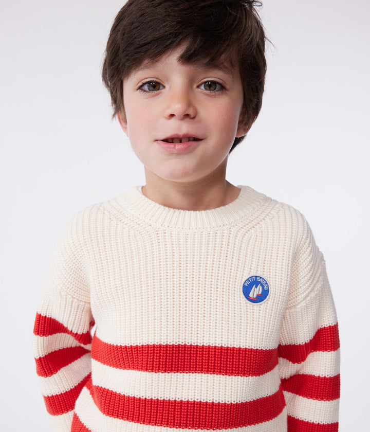 Pullover in cotone a righe bambino