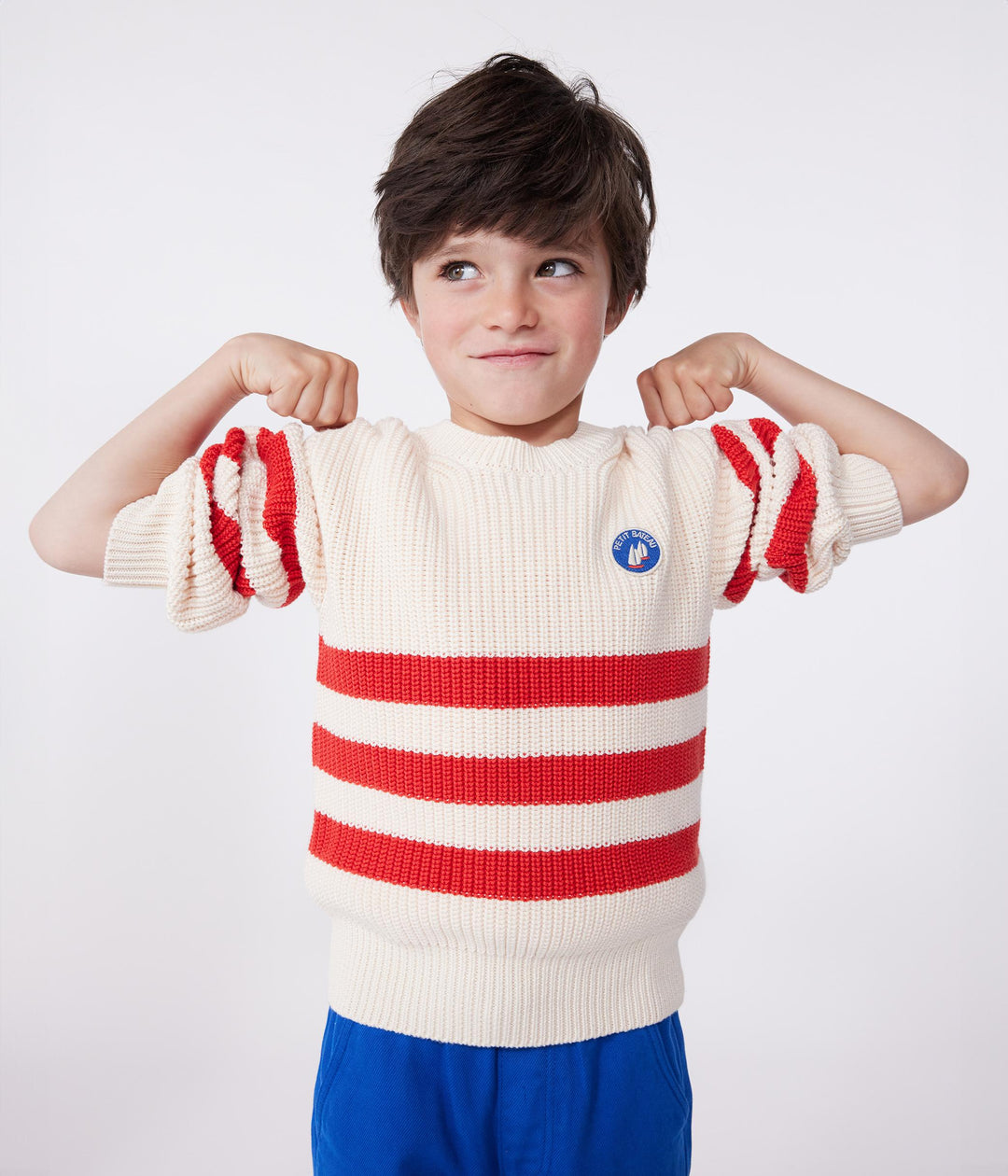 Pullover in cotone a righe bambino