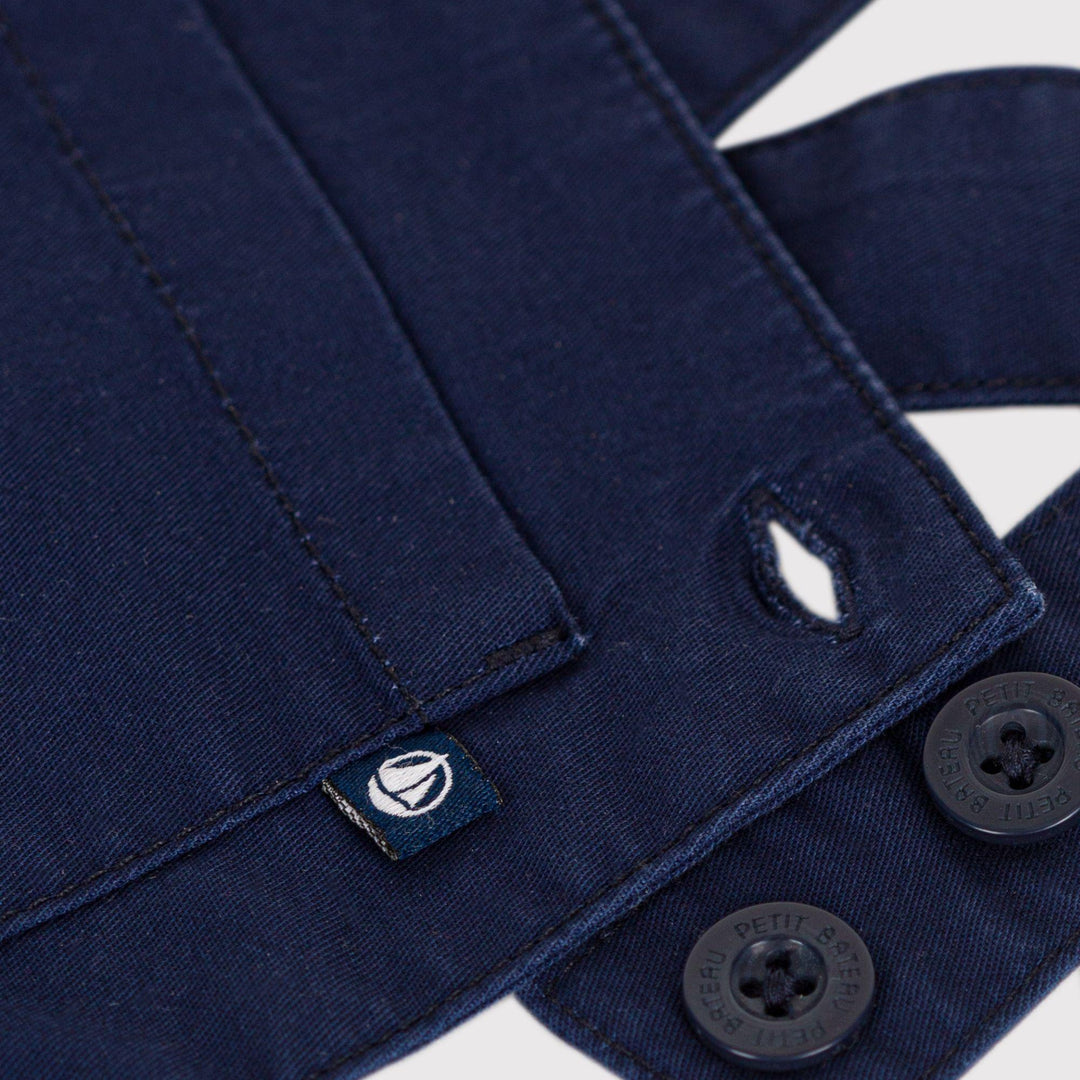 SALOPETTE CORTA IN SERGE BLU BEBÈ