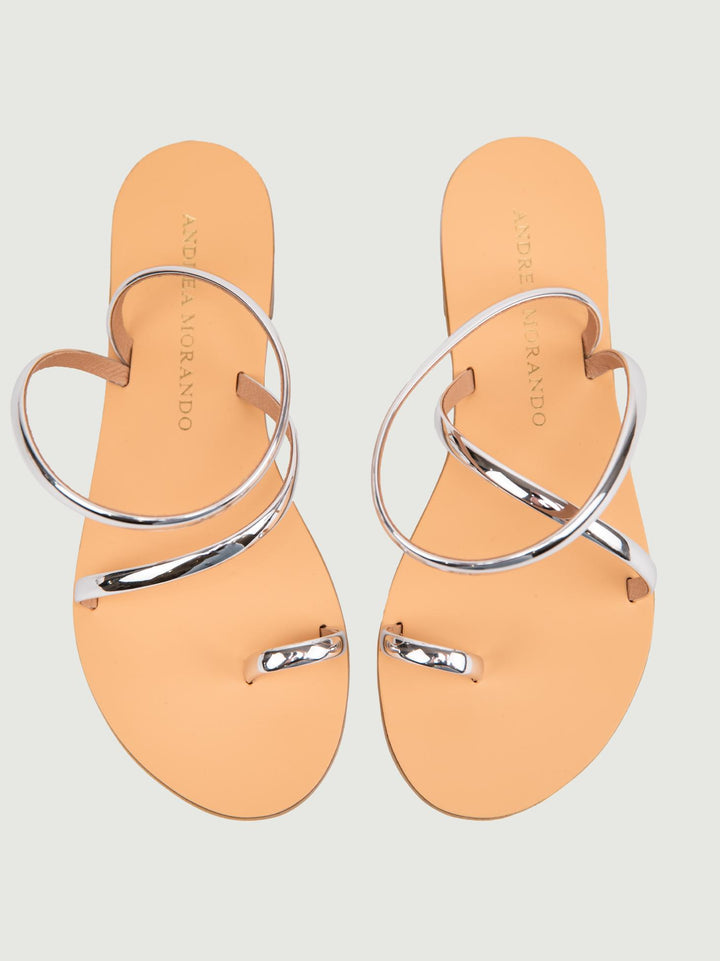 SANDALO BASSO INFRADITO ARGENTO