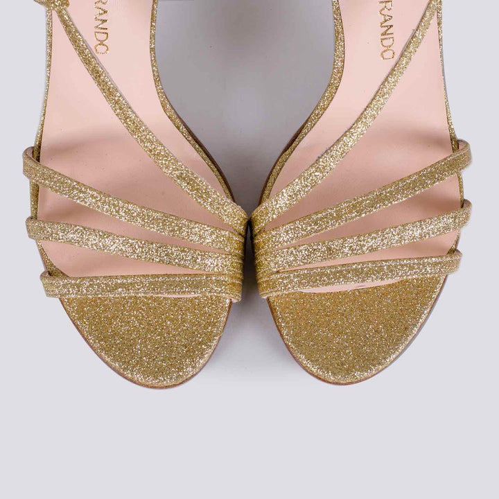 SANDALO CON TACCO GLITTER