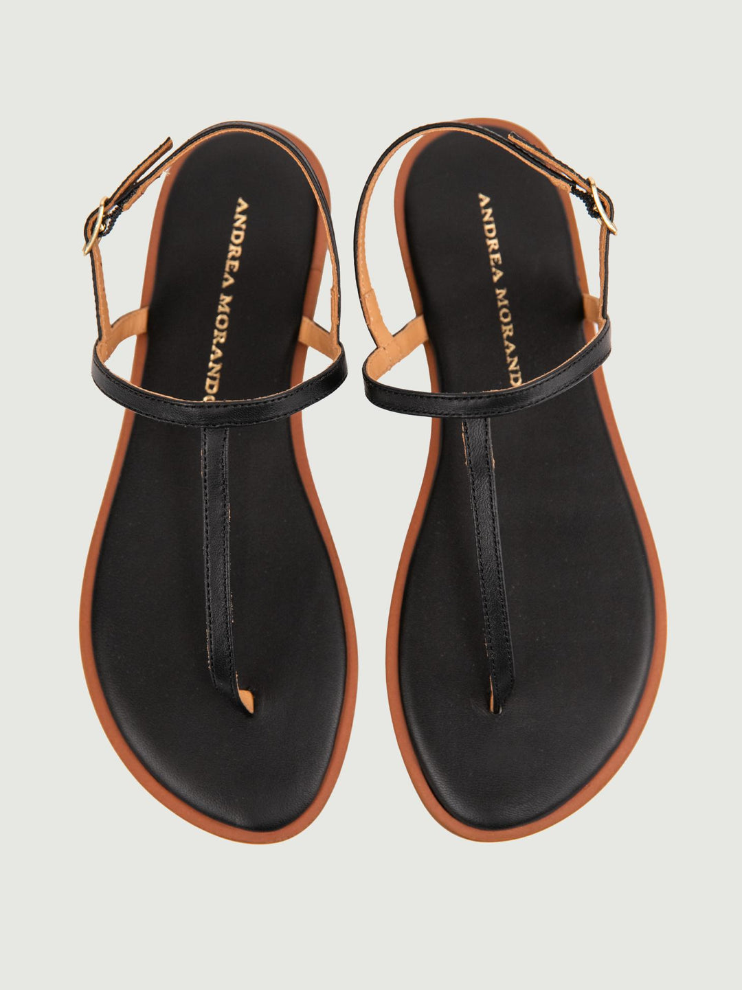 SANDALO INFRADITO IN PELLE NERO