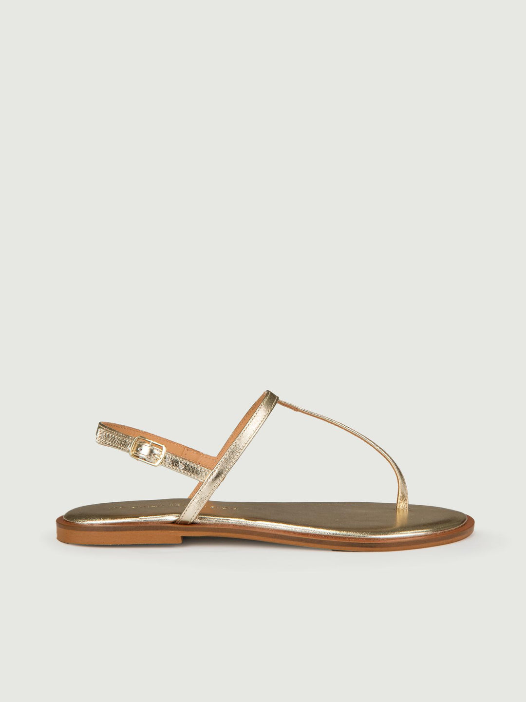 SANDALO INFRADITO IN PELLE ORO