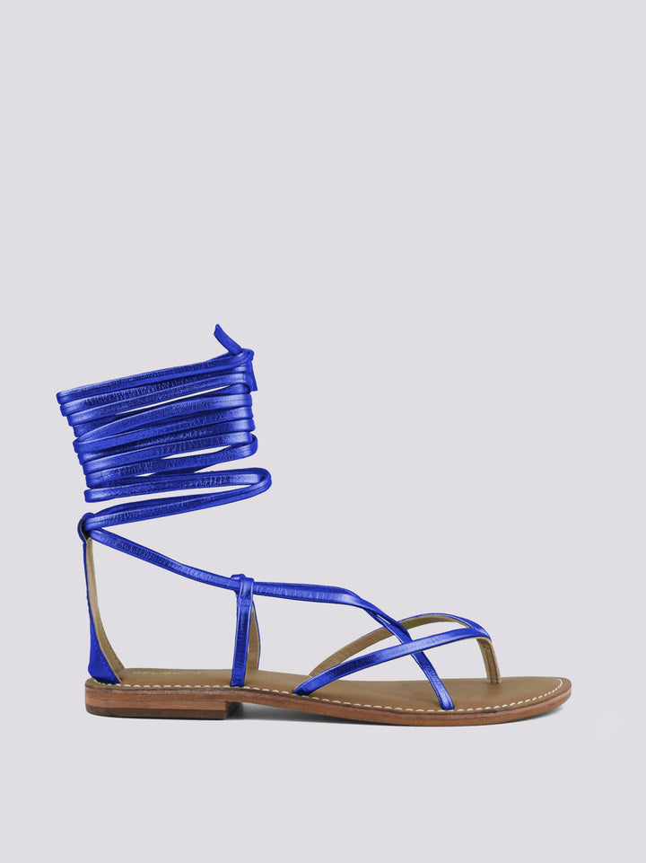 SANDALO IN PELLE CON LACCI SCHIAVA