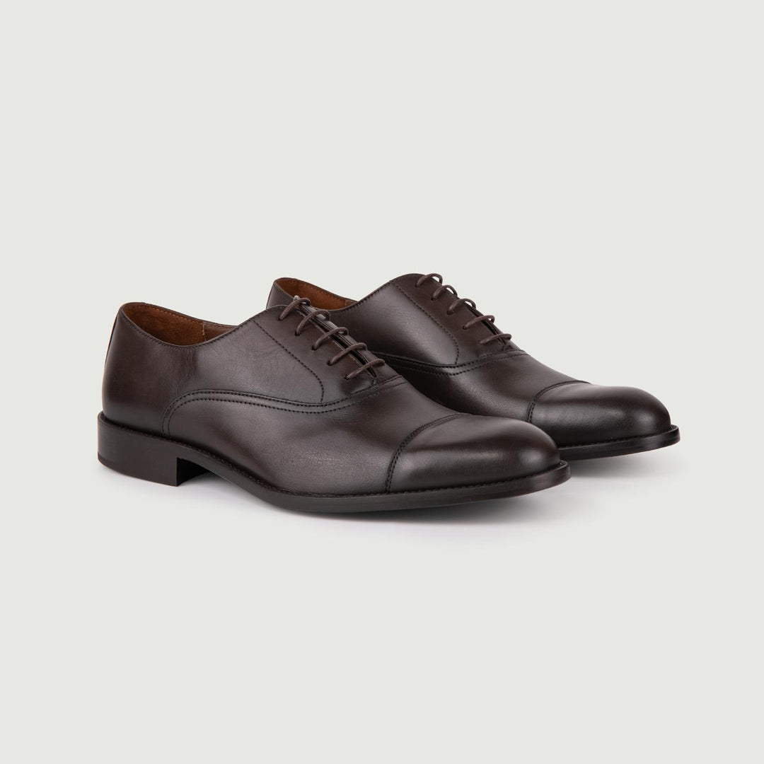 SCARPA ELEGANTE STRINGATA TESTA MORO