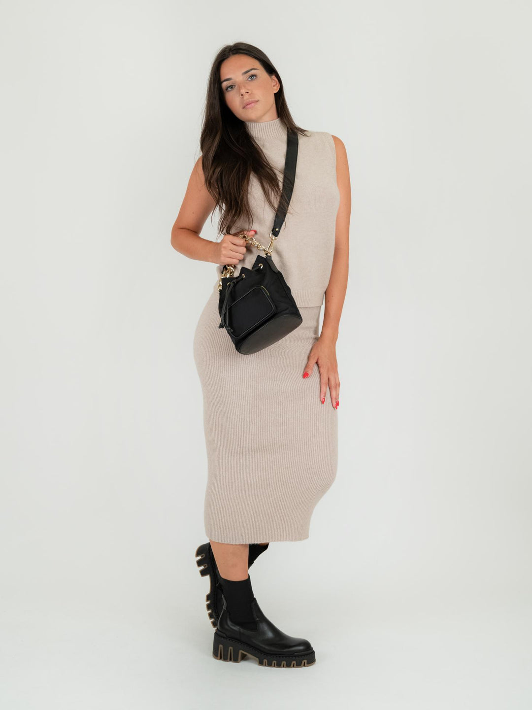 SECCHIELLO IN NYLON NERO BADDIE
