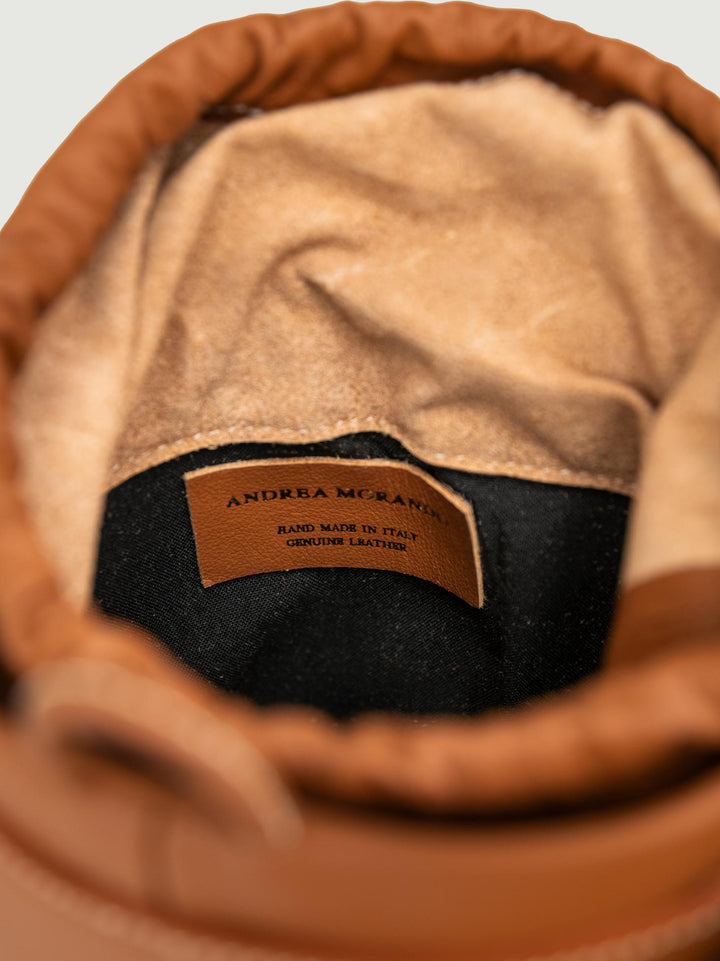 SECCHIELLO KATE IN PELLE COGNAC