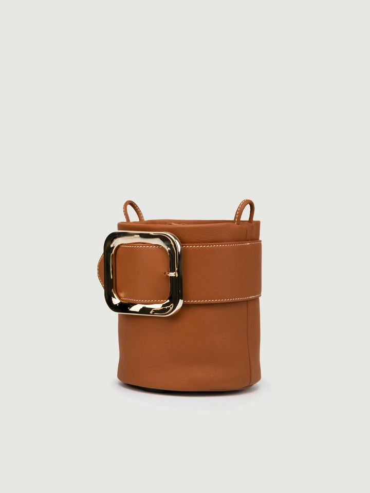 SECCHIELLO KATE IN PELLE COGNAC