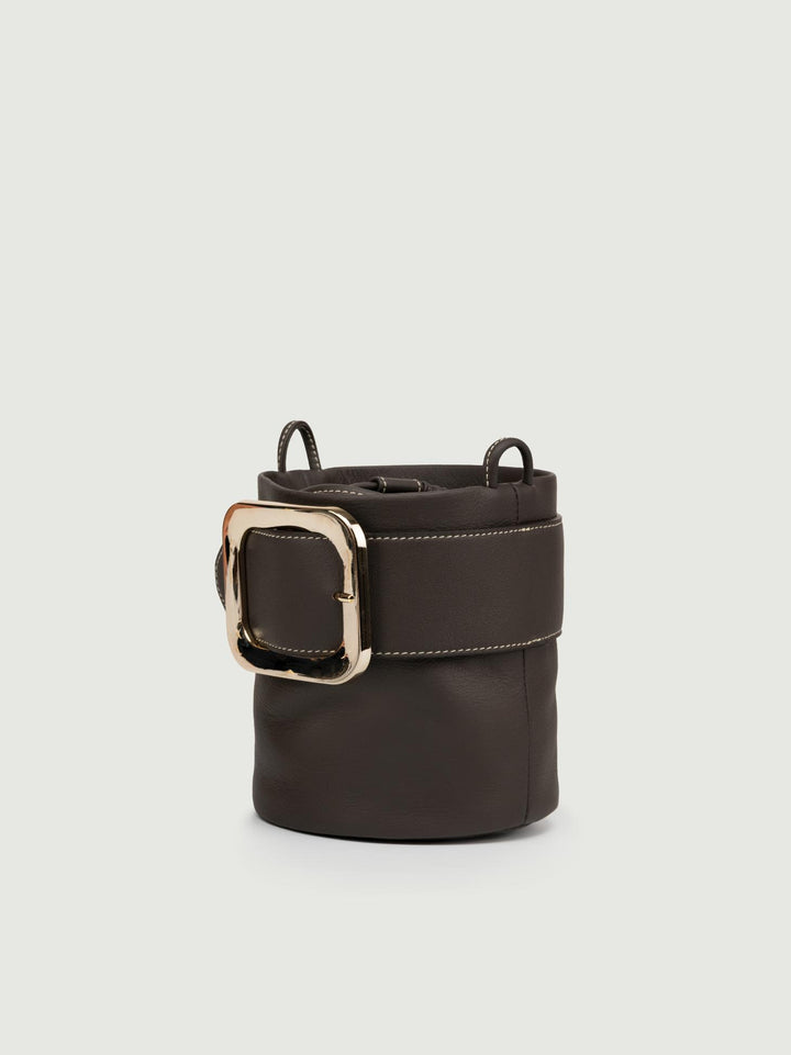 SECCHIELLO KATE IN PELLE TESTA MORO