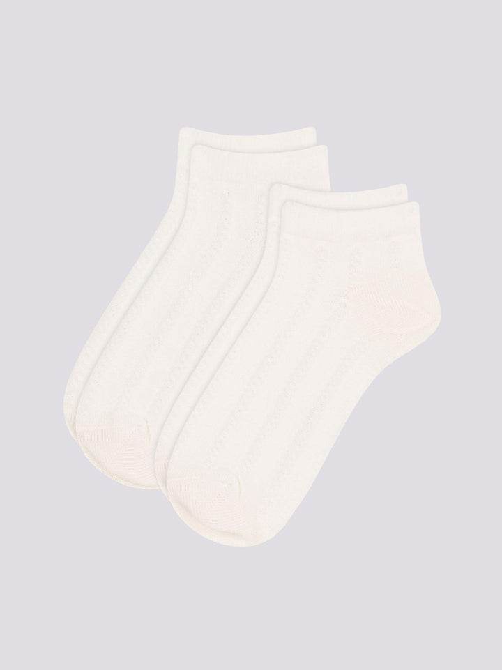 SET DI 2 PAIA DI CALZINI BAMBINO IN JERSEY DI COTONE TINTA UNITA