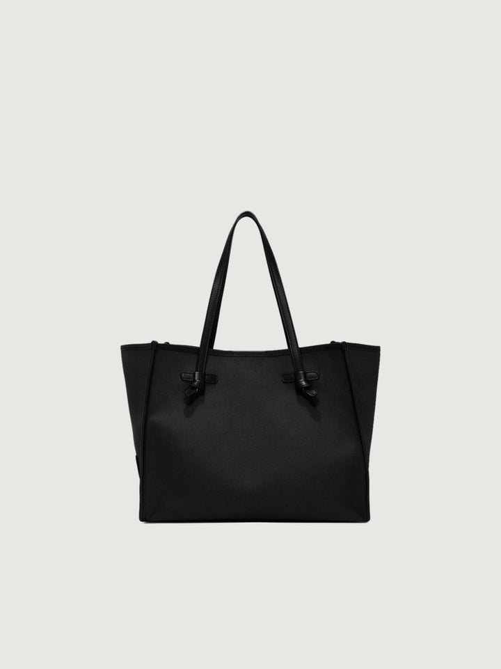 SHOPPING MARCELLA IN CANVAS NERO E CORDA