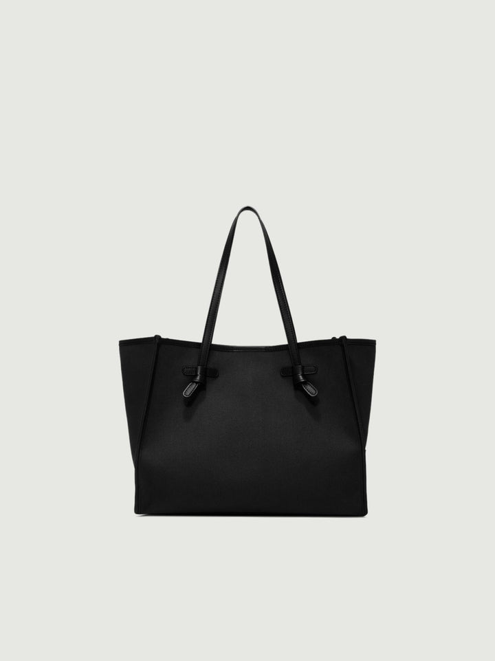 SHOPPING MARCELLA IN CANVAS NERO E CORDA