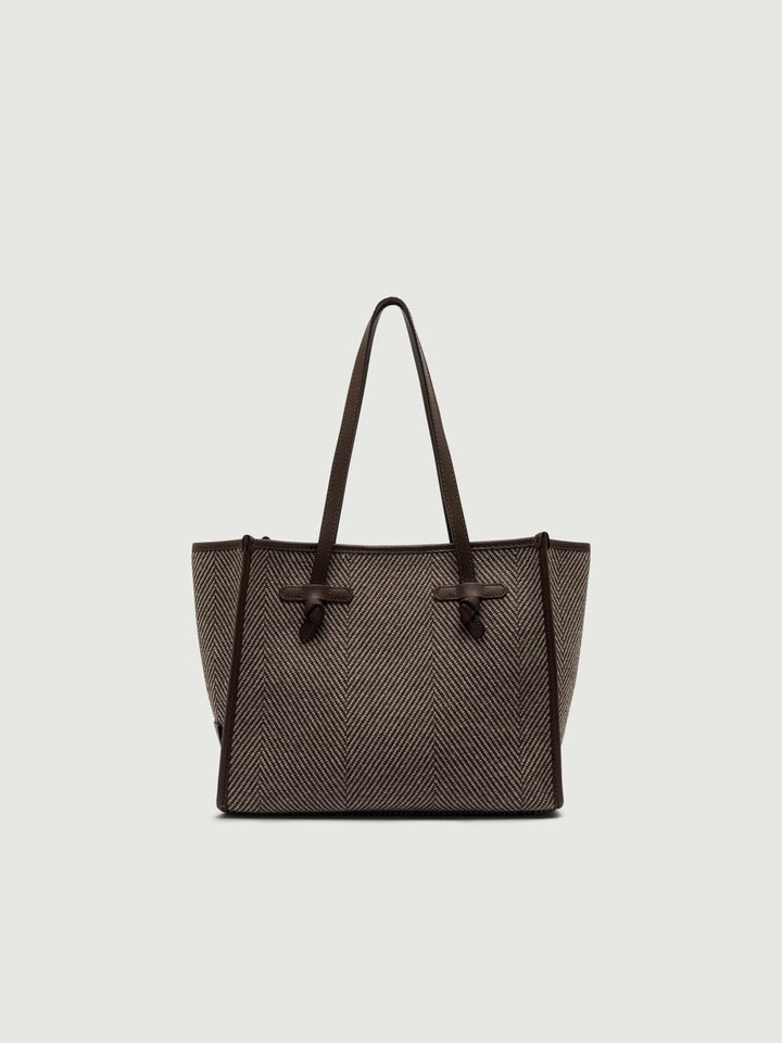 SHOPPING MARCELLA IN TESSUTO SPIGA COLOR DAINO