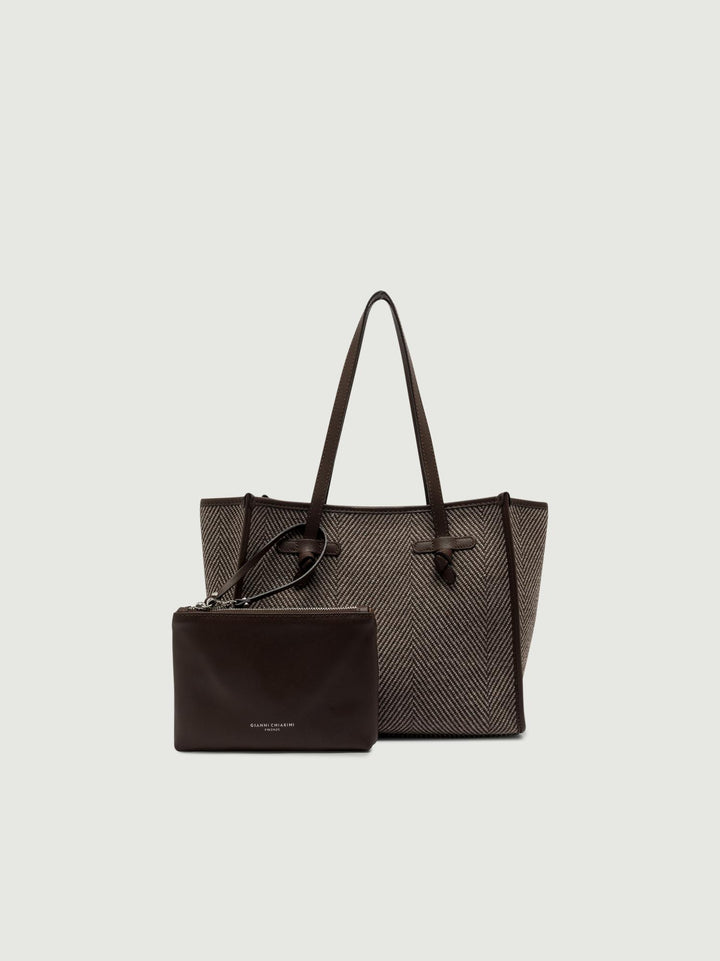 SHOPPING MARCELLA IN TESSUTO SPIGA COLOR DAINO