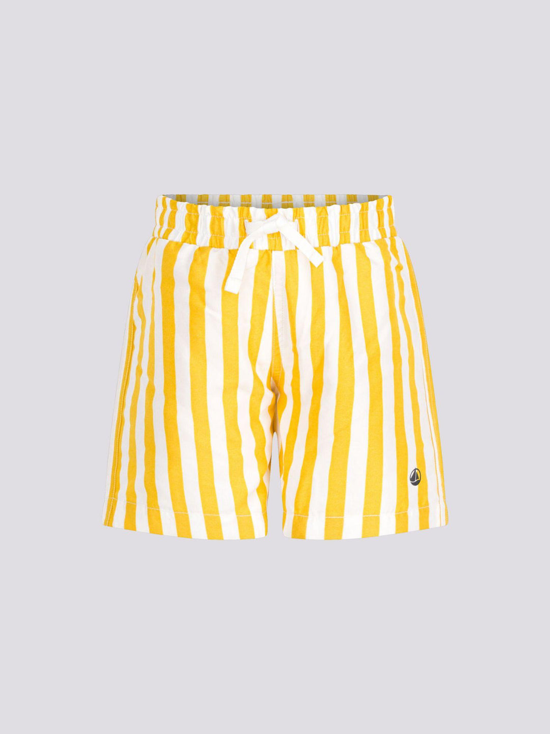 SHORTS DA MARE STAMPATO A RIGHE GIALLI BAMBINO