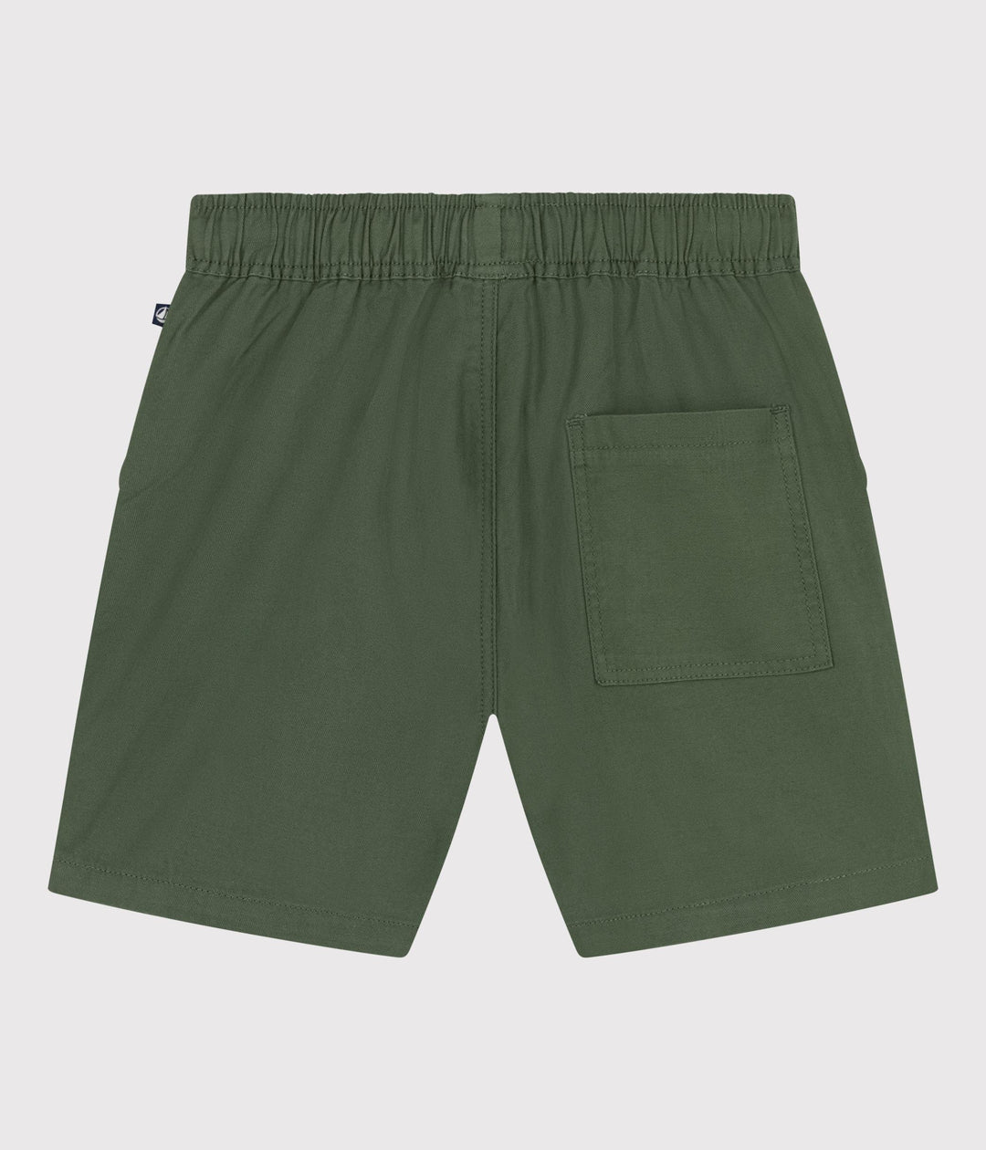 SHORTS IN TWILL DI COTONE E LINO VERDE