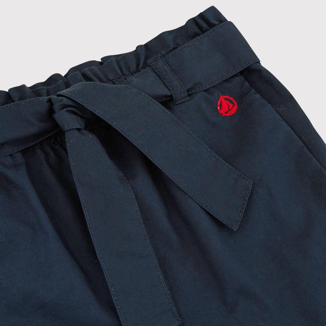 SHORT ANNODATO IN SERGE DI COTONE BAMBINA