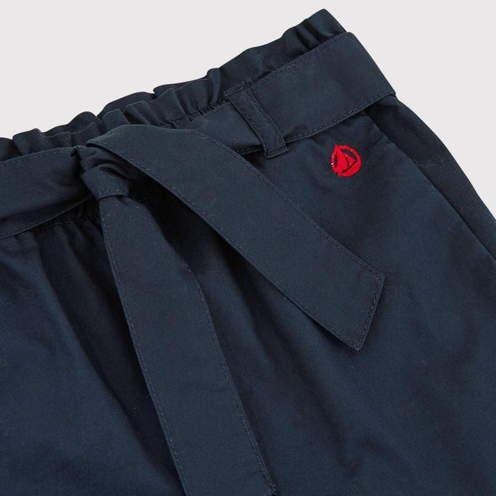 SHORT ANNODATO IN SERGE DI COTONE BAMBINA