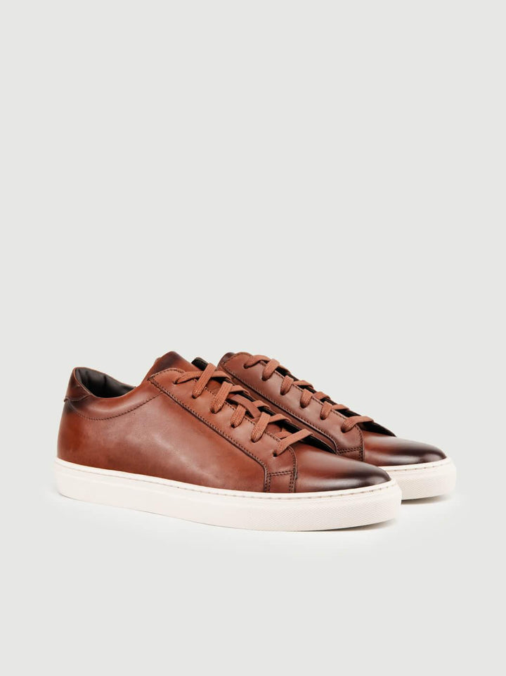 SNEAKERS CUOIO CON SFUMATURA