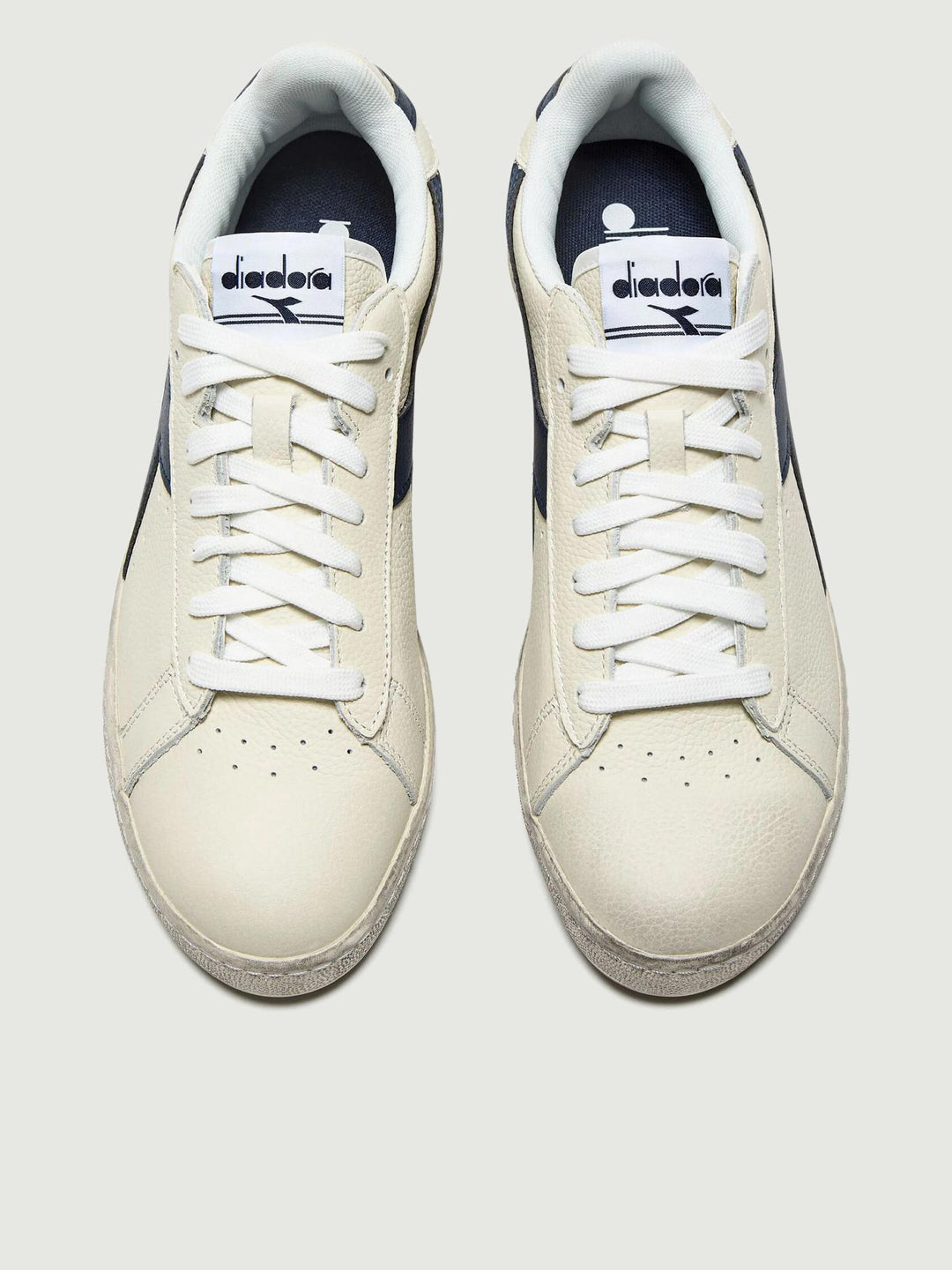 SNEAKERS GAME L LOW WAXED BIANCO BLU