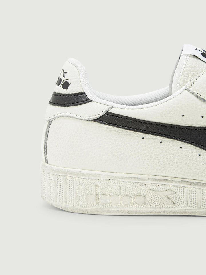 SNEAKERS GAME L LOW WAXED BIANCO NERO