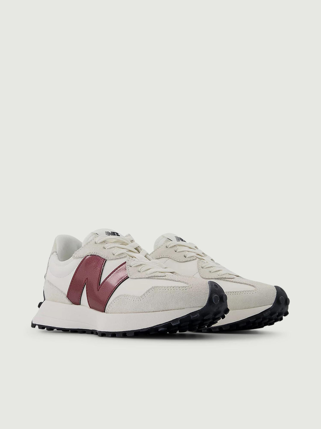 SNEAKER 327 BIANCO LOGO BURGUNDY