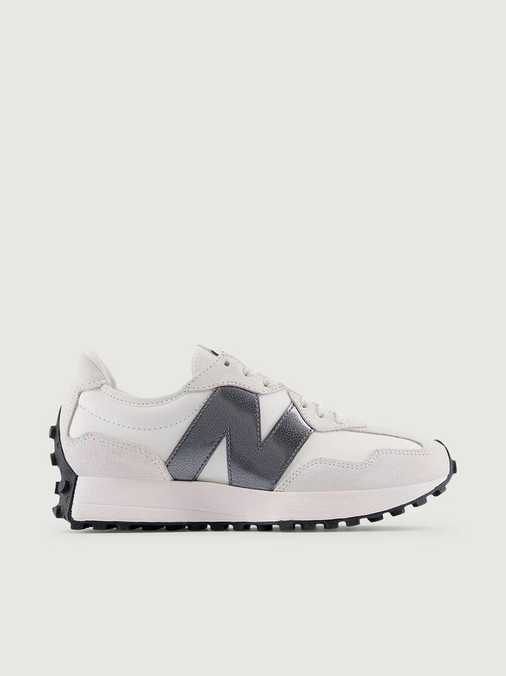 SNEAKER 327 BIANCO LOGO GRAFITE
