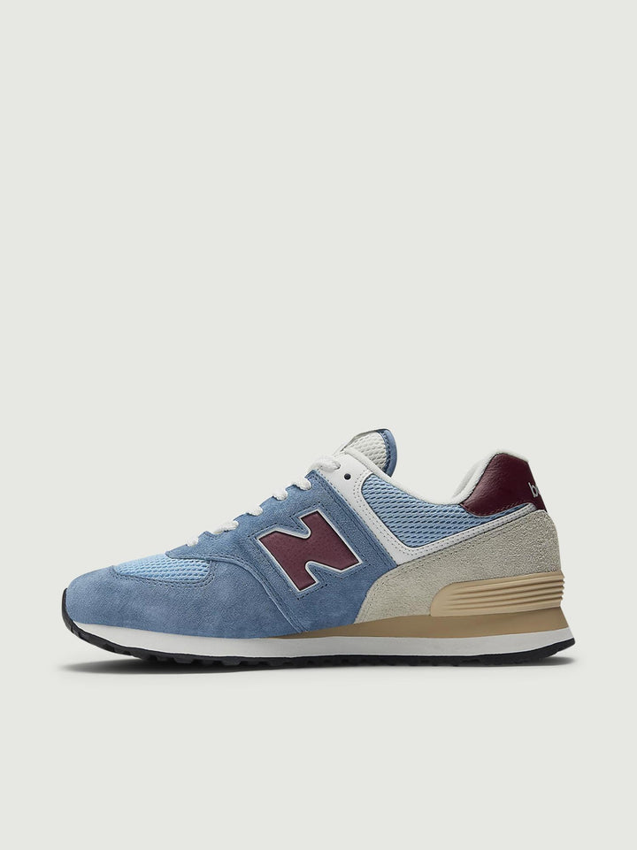 SNEAKER 574 CARTA ZUCCHERO E BORDEAUX