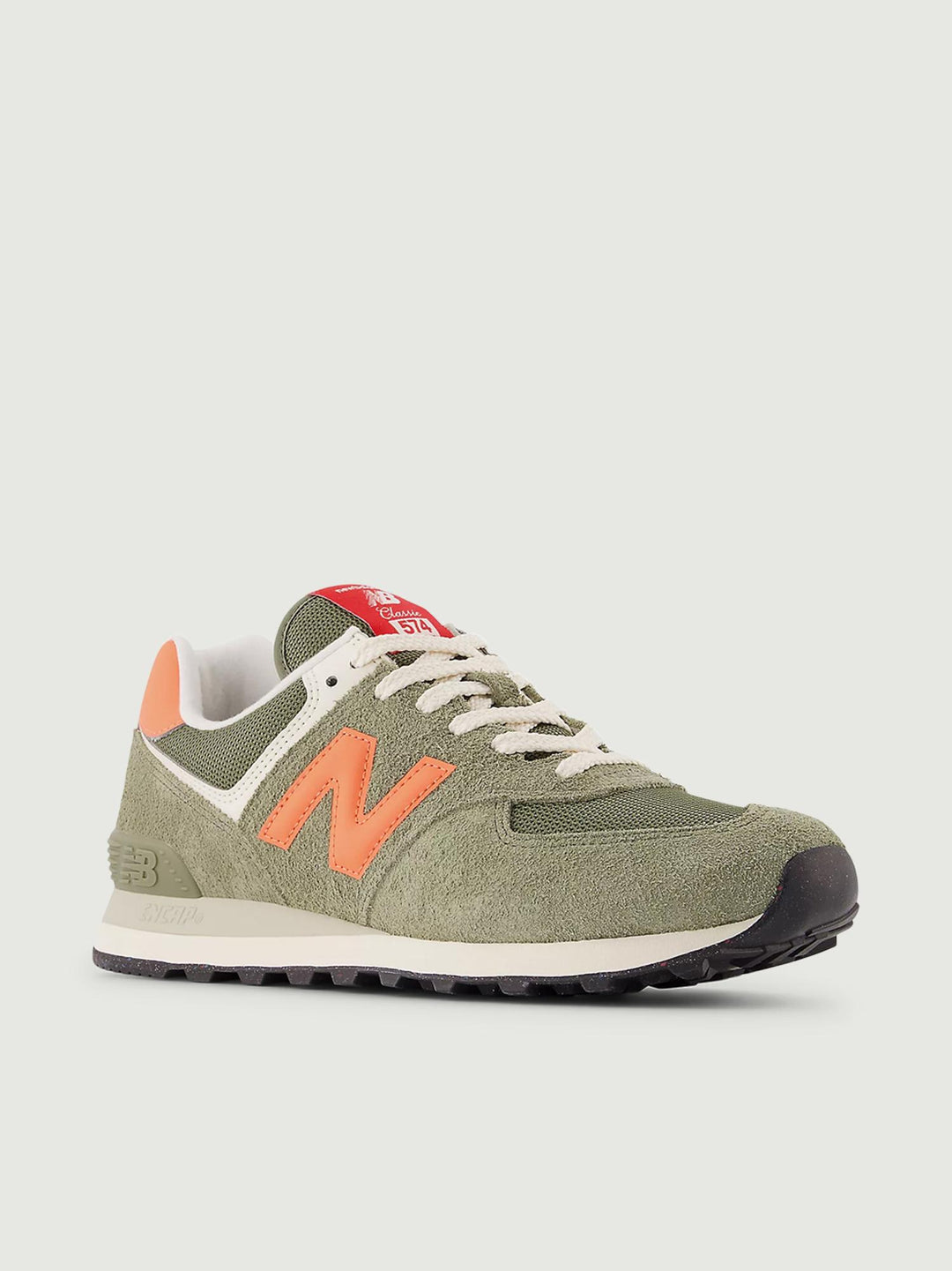 SNEAKER 574 OLIVA E ARANCIO