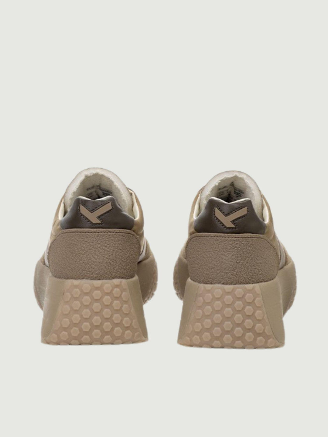 SNEAKER 9768 CON RIALZO TAUPE E NOCCIOLA