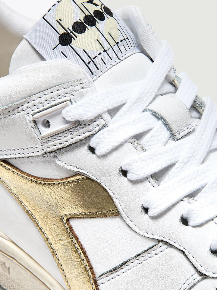 SNEAKER B.560 LAMINATED bianco effetto vintage
