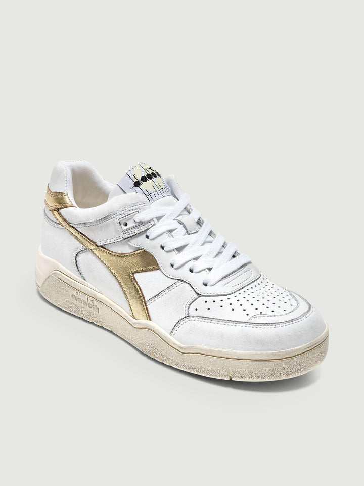 SNEAKER B.560 LAMINATED bianco effetto vintage