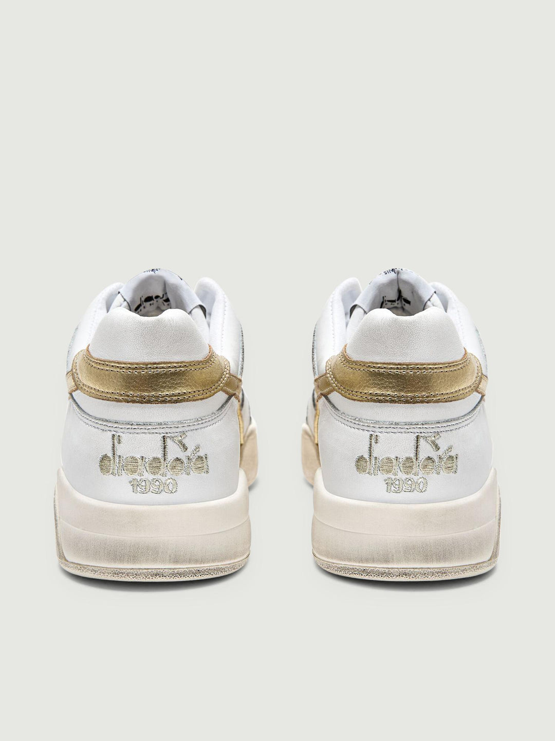 SNEAKER B.560 LAMINATED bianco effetto vintage