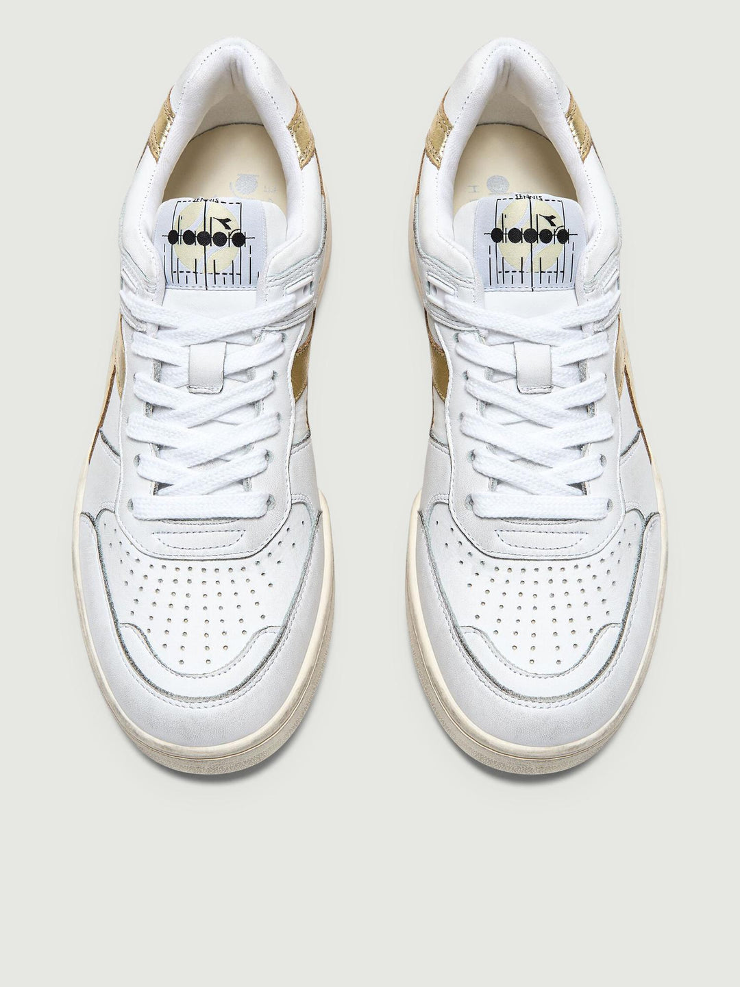 SNEAKER B.560 LAMINATED bianco effetto vintage