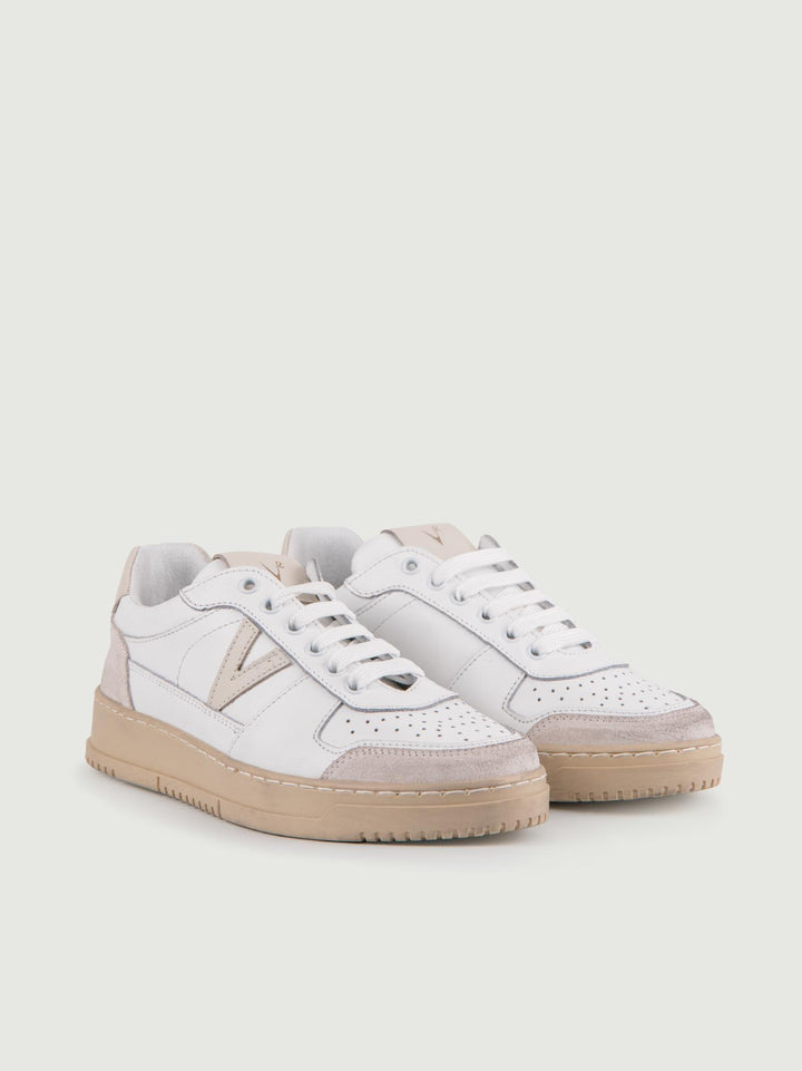 SNEAKER COLLEGE DETTAGLI CREMA