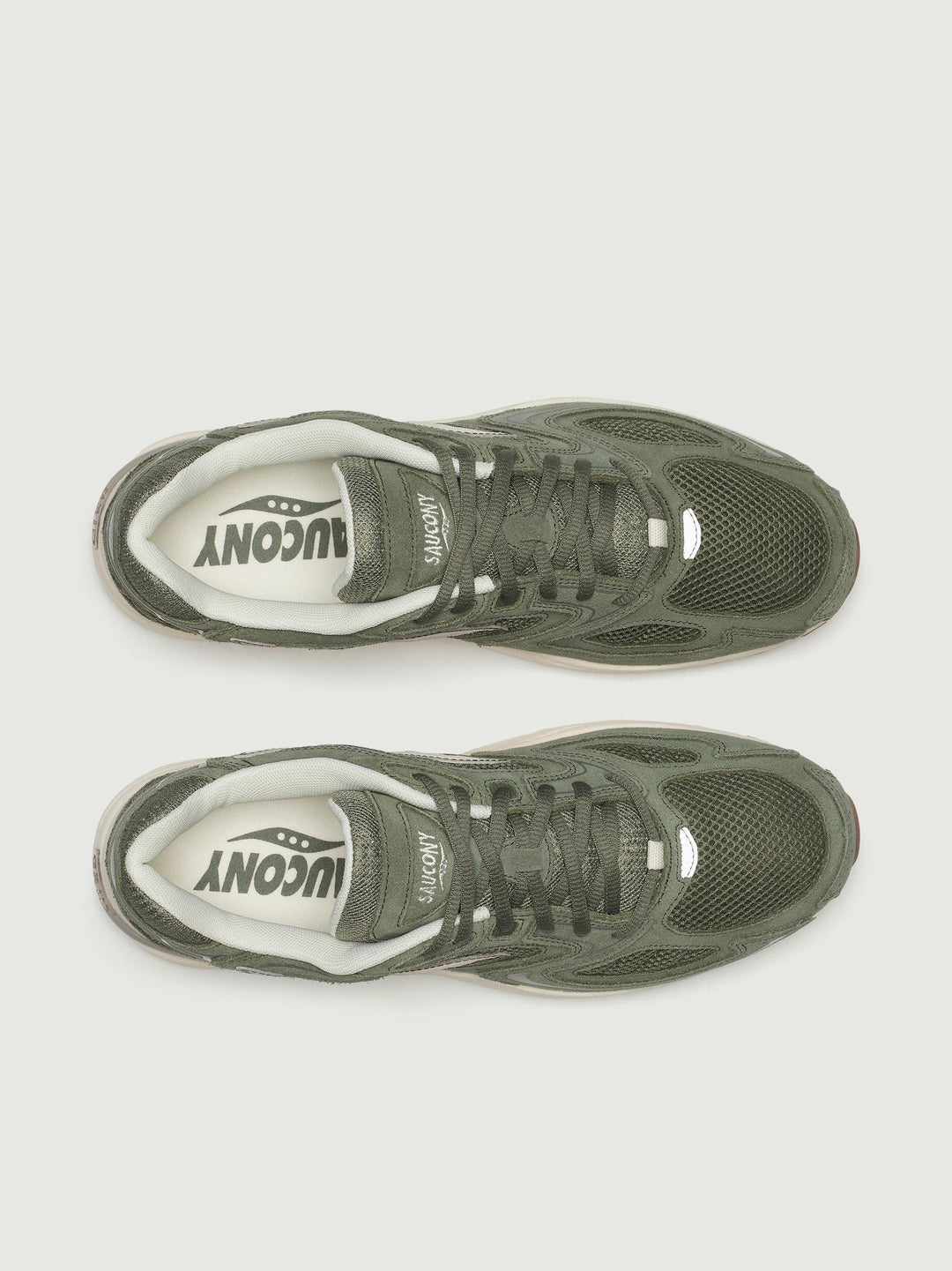 SNEAKER GRID JAZZ 9 VERDE OLIVA E BIANCO