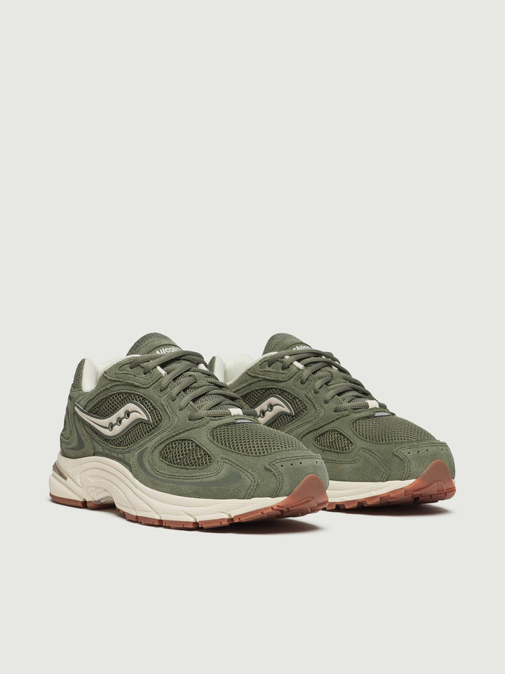 SNEAKER GRID JAZZ 9 VERDE OLIVA E BIANCO