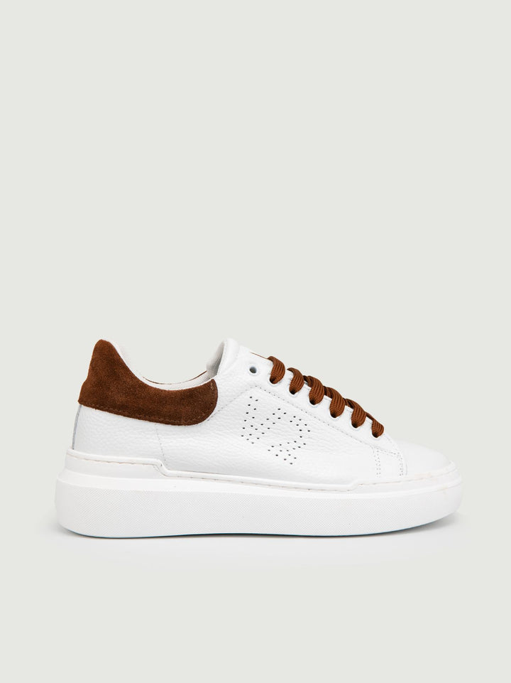 SNEAKER HAMMER SUOLA ALTA DETTAGLI MORO