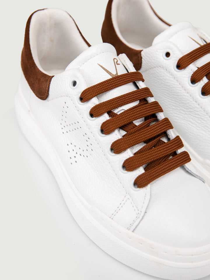 SNEAKER HAMMER SUOLA ALTA DETTAGLI MORO