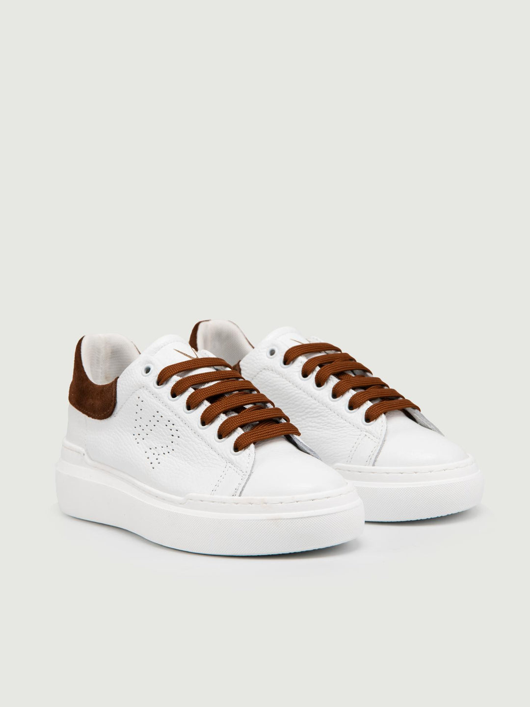 SNEAKER HAMMER SUOLA ALTA DETTAGLI MORO