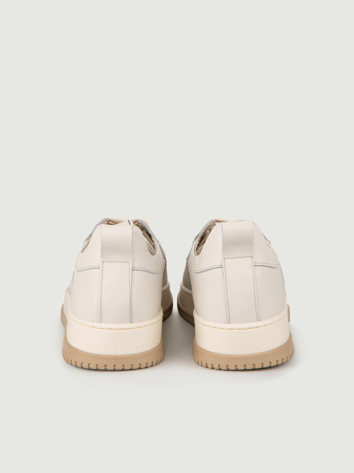 SNEAKER IN PELLE BIANCO GESSO