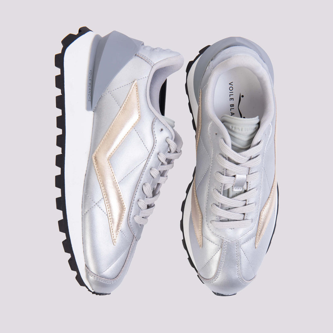 SNEAKER IN PELLE CON TALLONE IN GOMMA QWARK