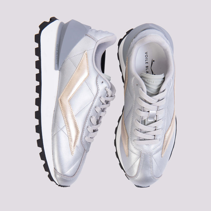 SNEAKER IN PELLE CON TALLONE IN GOMMA QWARK